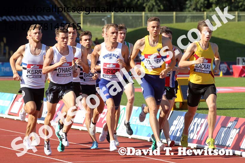 Mens 1500 metres, 2019 Muller British Championships, Alexander Stadium, Birmingham. Photo: David T. Hewitson/Sports for All Pics
